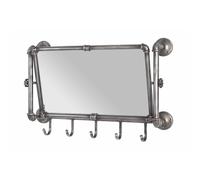 Patère Murale & Miroir "Cervin" 75cm Anthracite