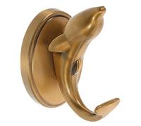 Patère Murale Motif Marin Style Ancien en Alliage Métal pour Salle de | Fixations Incluses, Finition Laiton Brossé, Décor Européen Rétro, Usage sur Mur Placard