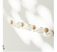 Patère murale, porte-manteau, patère en bois, crochet mural, patère de porte d'entrée - manteaux, chapeaux, serviettes (blanc, 39 c