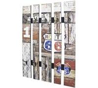HAKU garderobe Murale Motif, Vintage, MDF, métal - Dim.: L 65 cm x H 100 cm x P 9 cm, Style: Industrial