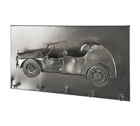 HAKU Patère murale chromé foncé métal L35 x H20 x P10 cm Style industriel