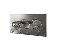 HAKU garderobe Murale chromé foncé, métal - Dim.: L 35 cm x H 20 cm x P 10 cm, Style: Industrial
