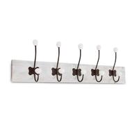 Patere portemanteau bois ceruse blanc 10