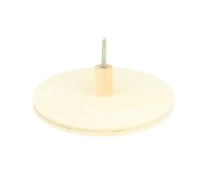 Patère Ronde En Bois Mural 15x4cm - Artémio Beige