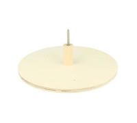Patère Ronde En Bois Mural 20x5cm - Artémio Beige