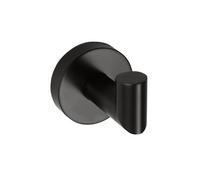 Patère simple murale DARK en laiton noir 5,5 x 5,5 x 6,5cm-Sans adhésive--