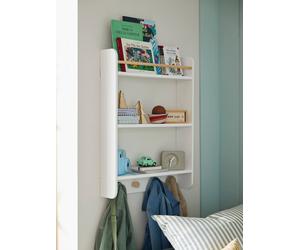 Patères avec étagères pour livres - LIGNE CONFETTI blanc TU