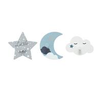 Patères enfant - Atmosphera - Ciel - Multicolore - Bois MDF - 3 pièces