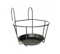 Esschert Design Accroche Pot de Balcon Gris Petit modèle