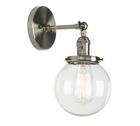Pathson Réglable Applique Abat-jour en Verre Lampe Rétro Industrial Lampe Murale Plafonnier Rétro Eclairage pour Café,Cuisine,Salle à Manger et Grenier (Ampoule Non Inclus) Bronze