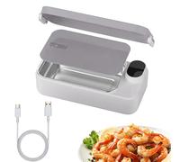 Patifirst Gamelle Chauffante, Lunch Box, 900 Ml Boîte À Lunch Electrique, Gamelle Chauffante Usb De Voyage, Acier Inoxydable, Boite À Lunchs Pour Pique-Nique, Travail, Écoles, Camping Et Fitness