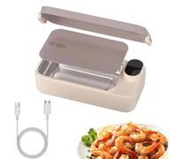 Patifirst Gamelle Chauffante, Lunch Box, 900 Ml Boîte À Lunch Electrique, Gamelle Chauffante Usb De Voyage, Acier Inoxydable, Boite À Lunchs Pour Pique-Nique, Travail, Écoles, Camping Et Fitness