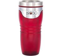 PATIFUN BRUGO MUG de voyage anti-fuite avec chambre de contrôle de température intégrée Tasse de voyage isotherme à double paroi Idéal pour les amateurs de thé ou de café Couleur rétro Rouge rubis