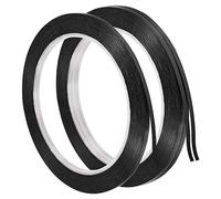 PATIKIL 0.12" x 72 Verges Polyester Métallique Ruban, 3 Lot Décoratif Film Ruban Adhésif Miroir Ruban Bandes pour Maison Graphique Arts Artisanat, Noir