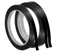PATIKIL 0.31" x 72 Verges Polyester Métallique Ruban, 3 Lot Décoratif Film Ruban Adhésif Miroir Ruban Bandes pour Maison Graphique Arts Artisanat, Noir