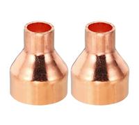 PATIKIL 1 1/8" à 1/2" ID Réducteur de Cuivre, 2Pcs 99,9% Cuivre Pure Adaptateur de Connecteur de Tube de Raccord de Pression de Couplage Réducteur avec Connexion de Soudure à la Sueur