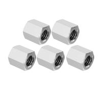 PATIKIL 1/2"-13 UNC Ecrou Hexagonal en Acier Inoxydable 304, 5Pcs 20mm Longueur Écrous de Raccordement Hexagonaux Tige Entièrement Filetée, Fixations de Connecteur à Goujons, Argenté