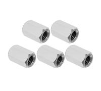 PATIKIL 1/2"-13 UNC Ecrou Hexagonal en Acier Inoxydable 304, 5Pcs 30mm Longueur Écrous de Raccordement Hexagonaux Tige Entièrement Filetée, Fixations de Connecteur à Goujons, Argenté