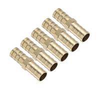 PATIKIL 1/2" Raccord de Tuyau en Laiton, 5 pièces Raccord Droit de l'union de barbures en métaux Raccord de jonction de Raccord de Tuyau d'air pour kit de réparation de Tuyau d'eau d'huile