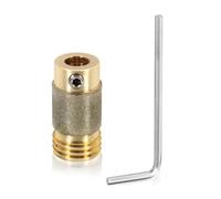 PATIKIL 1/4 Inch Outils De Tte De Meule Diamante, 1 Pcs Ensemble CombinRoue Abrasive En Cramique Pour Vitrail Outil Pour Former Et creuser Le Verre Dur, Gold Tone MCBL58