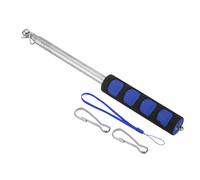 PATIKIL 1,4 M/4,6 Pieds Mâts de Drapeau Télescopiques, 1 Ensemble de Bâtons de Drapeau de Bannière de Bâton de Pointeur Rétractable pour Enseignants avec Poignée en Éponge Bleu