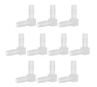 PATIKIL 1/4" Raccord Coude À 90 Degrés avec Embout en L, Lot de 10 Pièces en Plastique, Égal À Embouts Crantés, Jonction, Raccordeur, Coupleur, Adaptateur 0.9 Pouce pour Tuyau De Ligne
