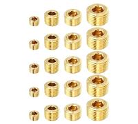 PATIKIL 1/8" 1/4" 3/8" 1/2" NPT Laiton Hex Tête Fraisée Prises, 20 Paquet Counter Sunk Internal Hex Filetage Douille Tuyau Bouchons Mâle Raccords pour Eau Gaz de Pétrole