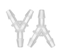 PATIKIL 1/8" Raccord en T en Plastique avec Embout de Tuyau, 2 Pièces Raccord en Y Égal en Forme de 3 Voies pour Raccord de Jonction de Mender Adaptateur Union Intersection, Transparent