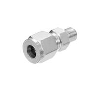 PATIKIL 1/8G x 8mm Raccord de Tube de Compression en Acier Inoxydable 304, Double Raccord de Tube de Compression Adaptateur Droit