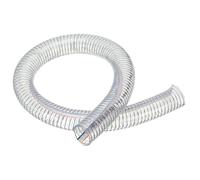 PATIKIL 1-9/16" / 40mm ID Tuyau Renforcé Avec Fil 1 Mètre, Tuyau D'Aspiration En PVC Vinyle Haute Pression Résistant Aux Produits Chimiques Avec Spirale Pour Eau Carburant, Transparent