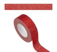 PATIKIL 1 Rouleau De Ruban Adhésif Décoratif Washi Pailleté, 15mm Ruban Autoadhésif Washi Pour Artisanat DIY Emballage Cadeau Ornementation Scrapbook, Rouge