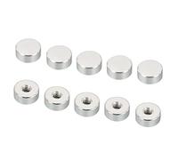 PATIKIL 10 Paquet M4 Capuchon Écrou Gland Écrou Vis Capuchon Insert Argenté | Boulon Couverture Plat Femelle Fil Matériel Raccords Luminaires