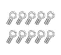 PATIKIL 10 Pcs Boulon à Œil M10x25mm Boulon à Œillet de Levage pour Balancement d'Épaule, Vis Filetage Complet en Acier Inoxydable 304, Filetage Métrique Trou Coulissant, Couleur Argentée