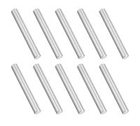PATIKIL 10 Pcs Goujons En Acier Inoxydable Marine Grade 316 5mm x 50mm | Tiges Métalliques Rondes, Arbre De Rail Linéaire Barre Pleine, Pour Supports Étagères Bricolage Artisanat Engrenage