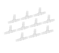 PATIKIL 10 Pièces 3/8" Raccord en T en Plastique Transparent | avec Embout de Tuyau, Raccord en T Égal en Forme de T à 3 Voies, Raccord de Jonction Mender Adaptateur Union Intersection