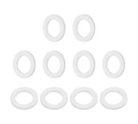 PATIKIL 10 Pièces Rondelles Plates en Ptfe 14X22X2mm Blanc | Joint D'Étanchéité Entretoise Bride pour Machines Tuyaux Vannes Industries Pétrolières, 0,55" ID X 0,87" OD X 0,08" Épaisseur