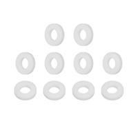 PATIKIL 10 Pièces Rondelles Plates en Ptfe Joint D'Étanchéité Blanc | 0,2" ID X 0,39" OD X 0,08" Épaisseur, Entretoise Bride pour Machines Tuyaux Vannes Industries Pétrolières, (5X10X2mm)