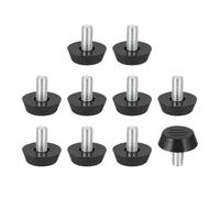 PATIKIL 10 Pieds Réglables pour Meuble M6 x 12mm Filetés Pieds De Nivellement pour Meuble À Visser en Acier Pieds Filetés pour Table Chaise Armoire Meuble De Jardin Patte