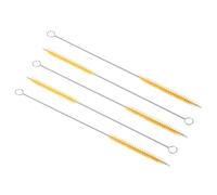 PATIKIL 10" x3/8" Long Paille Brosse, 5 pcs Boire Paille Nettoyage Brosse Nylon Tuyau Tube Nettoyant Brosse pour Nettoyage Pailles Pot Bec Verseur, Jaune