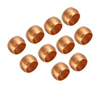 PATIKIL 100 Lot 5/16 Tube OD Compression Manchons Embouts pour Air Eau Gaz | Embout Raccord Compression Raccord Assortiment Kit, cuivre