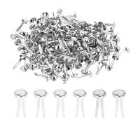 PATIKIL 1000 PCS Attaches En Papier En Laiton Ton Argenté 4.5 x 8 mm | Clous Fendus Brads Mini Métal Pastel Tête Ronde Attaches Plaquées pour Artisanat Scrapbooking Fournitures DIY