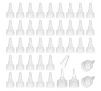 PATIKIL 100Pcs 24/410 Bouchons À Visser Avec Joint En Mousse Transparents