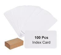 PATIKIL 100Pcs 3.5x2 Cartes Index Kraft Vierges Petites Cartes Blanc | Papier Vierges Pour Rappel Étude DIY Artisanat Invitation Étiquette Flash Vocabulaire Mot
