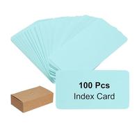 PATIKIL 100Pcs 3.5x2 Cartes Index Kraft Vierges Petites Cartes Papier Bleu | Vierges Pour Rappel Étude DIY Artisanat Invitation Étiquette Flash Vocabulaire Mot