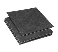 PATIKIL 100x100mm Patin en Feutre pour Meuble, 5 Pcs 2mm Épaisseur Coussinet en Feutre Carré Doux, Adhésif, Antidérapant, Anti-Rayures, pour Lampe, Meubles, Bricolage, Artisanat, Noir
