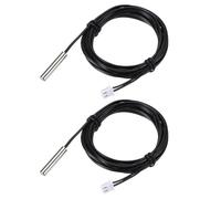 PATIKIL 10K Capteur Température NTC 2 Pcs 200cm 1% 3740 Étanche | Sonde de Température en Cuivre Transmetteur de Température Numérique avec Rallonge pour Climatiseurs et Réfrigérateurs
