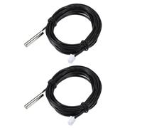 PATIKIL 10K Capteur Température NTC 2 Pcs 300cm 1% 3740 Étanche | Sonde de Température en Cuivre Transmetteur de Température Numérique avec Rallonge pour Climatiseurs et Réfrigérateurs