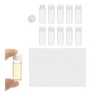 PATIKIL 10Pcs 4ml Flacons En Verre Transparent Flacons Échantillon | Avec Bouchon À Vis, Flacon Réactif Avec Étiquettes, Flacon En Verre Étanche Pour Liquide Pour Laboratoire