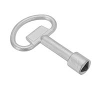 PATIKIL 11,5mm/0,45" Trou Douille lés, Acier Inox Triangle Électrique Armoire Gaz Eau Compteur Interrupteur Clé pour Placard Panneau Serrure