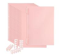 PATIKIL 12 Pack Couvertures de reliure A4 11,8x8,5 pouces 22 Mil rose | Feuilles de couverture en plastique avec peigne de reliure pour présentation de rapports de livre